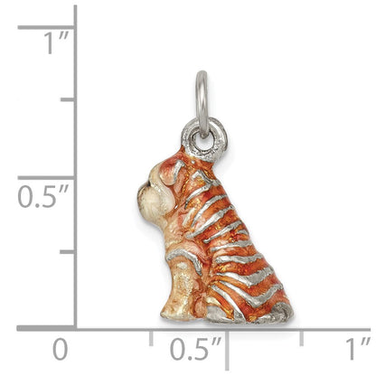 Sterlingsilber Emailliert Shar Pei Charm