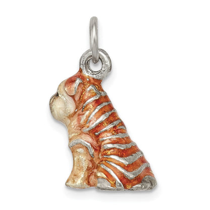 Sterlingsilber Emailliert Shar Pei Charm