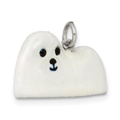 Sterlingsilber Emailliert Maltese Charm