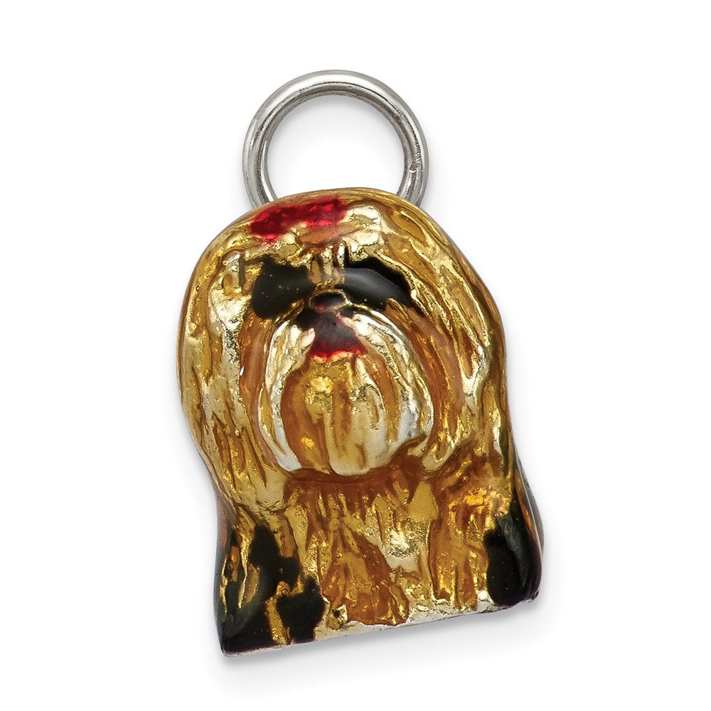 Sterlingsilber Emailliert Full Shih Tzu Charm