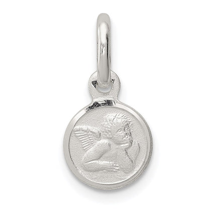 Sterlingsilber Rhodiniert Satiniert Engel Charm