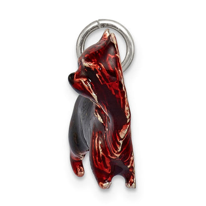Sterlingsilber Emailliert Braun & Sable Cairn Terrier Charm
