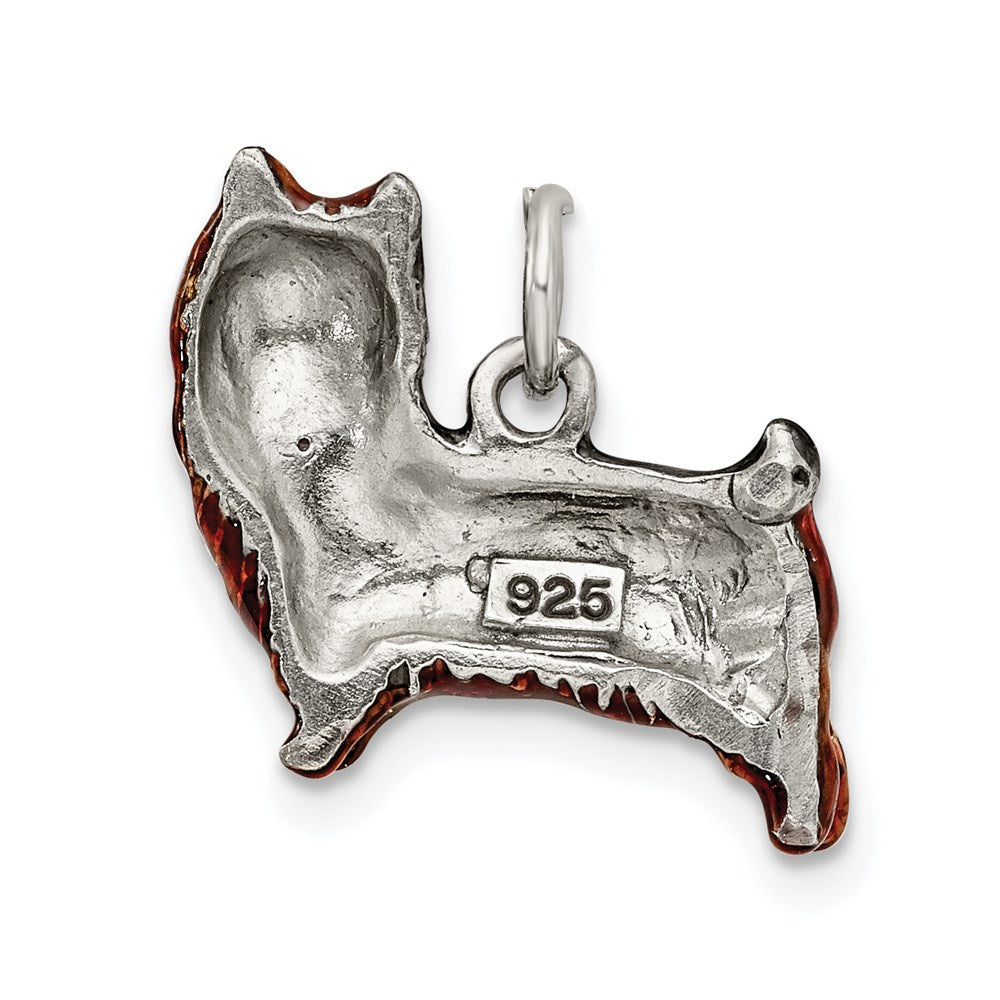 Sterlingsilber Emailliert Braun & Sable Cairn Terrier Charm