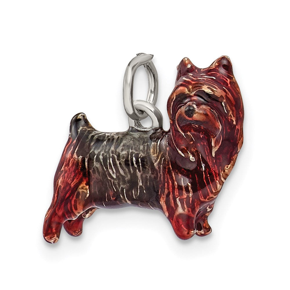 Sterlingsilber Emailliert Braun & Sable Cairn Terrier Charm