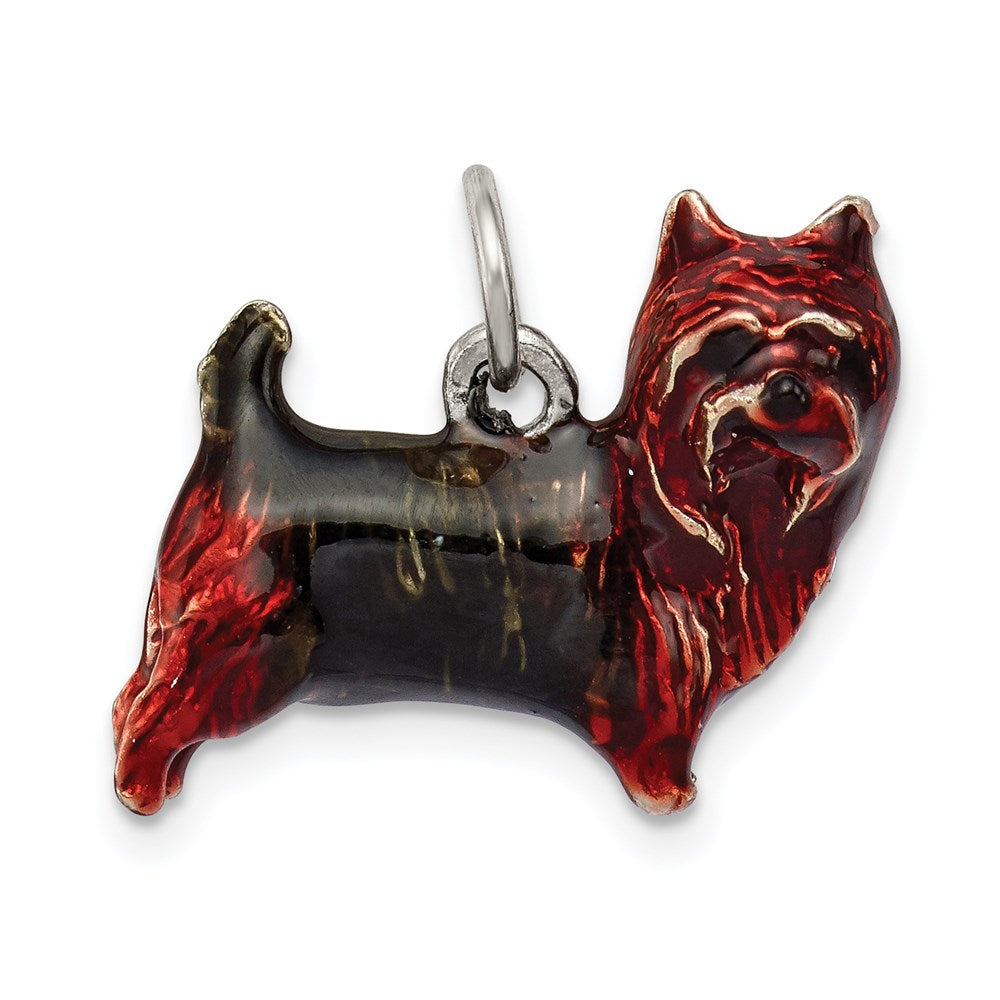 Sterlingsilber Emailliert Braun & Sable Cairn Terrier Charm