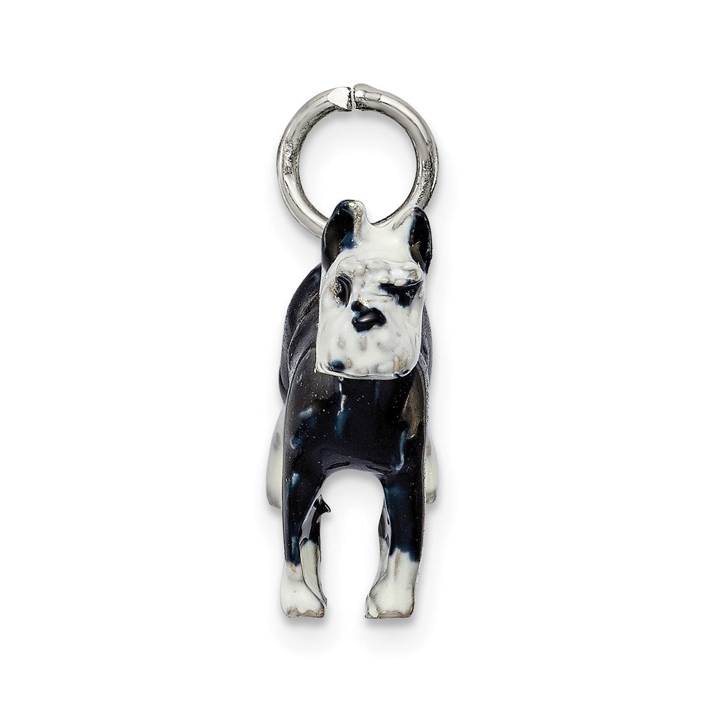 Sterlingsilber Emailliert Schnauzer Charm