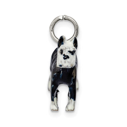 Sterlingsilber Emailliert Schnauzer Charm