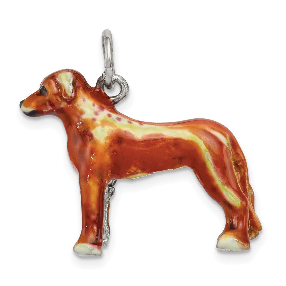Sterlingsilber Emailliert Rhodesian Ridgeback Charm