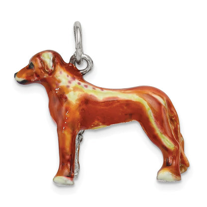 Sterlingsilber Emailliert Rhodesian Ridgeback Charm