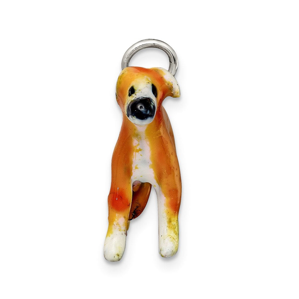Sterlingsilber Emailliert Whippet Charm