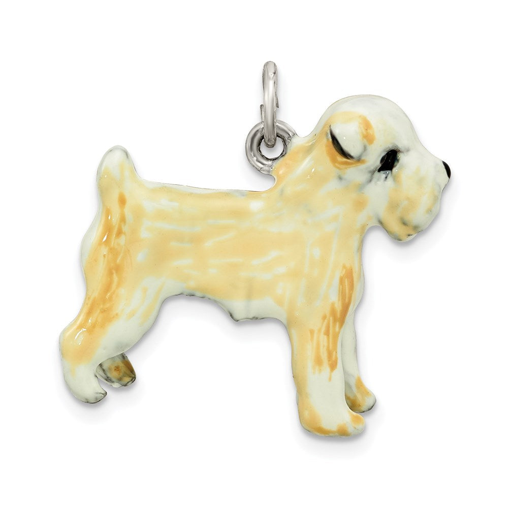 Sterlingsilber Emaille Weich Beschichtet Wheaton Terrier Charm