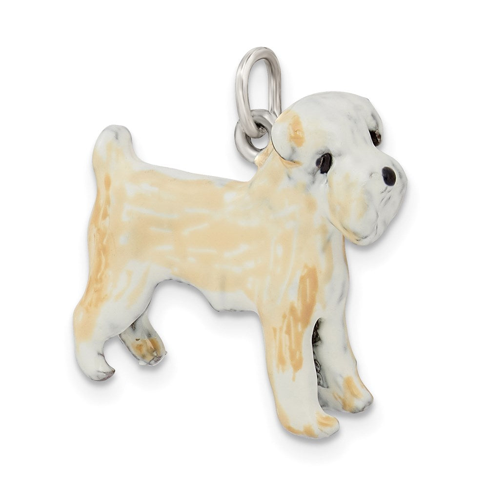 Sterlingsilber Emaille Weich Beschichtet Wheaton Terrier Charm
