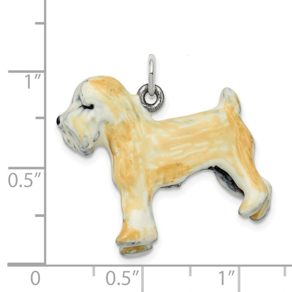 Sterlingsilber Emaille Weich Beschichtet Wheaton Terrier Charm