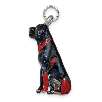 Sterlingsilber Emaille Rottweiler Charm