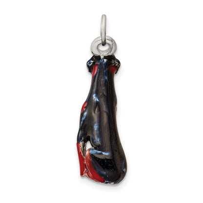 Sterlingsilber Emaille Rottweiler Charm