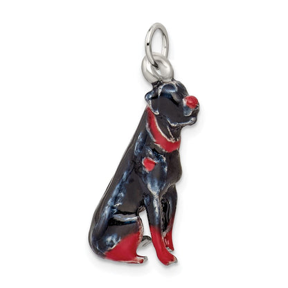 Sterlingsilber Emaille Rottweiler Charm