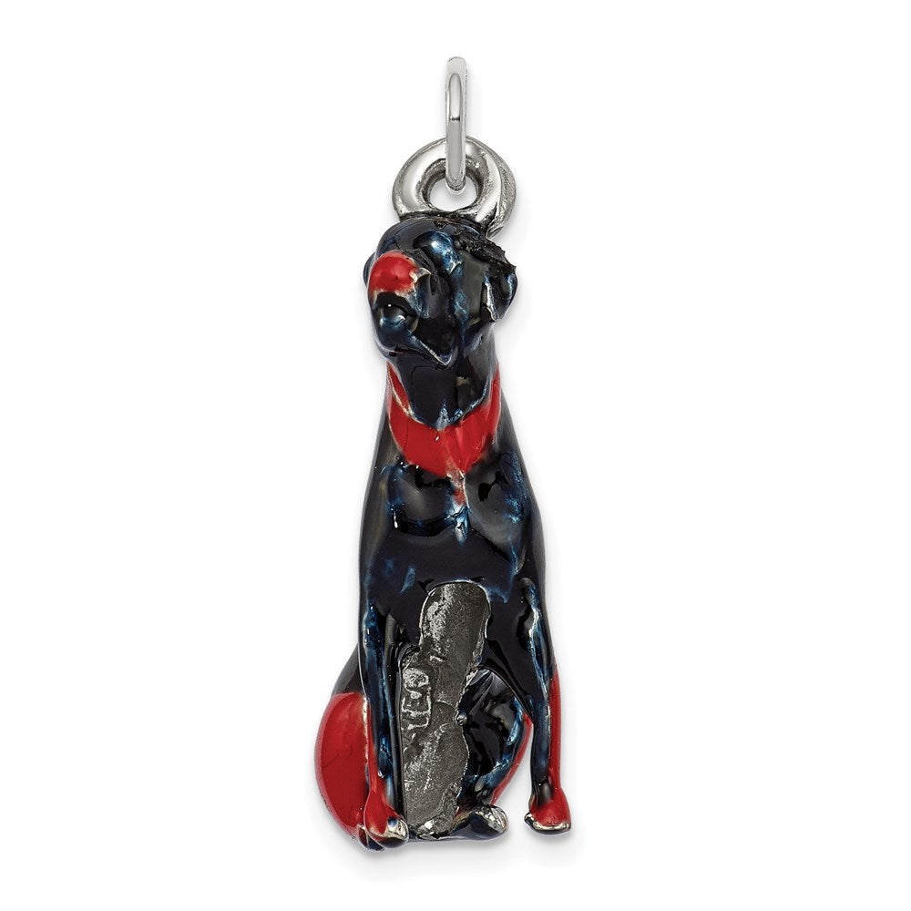 Sterlingsilber Emaille Rottweiler Charm
