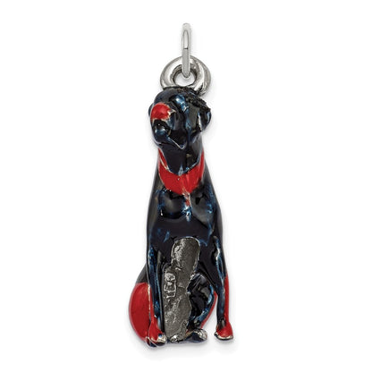 Sterlingsilber Emaille Rottweiler Charm