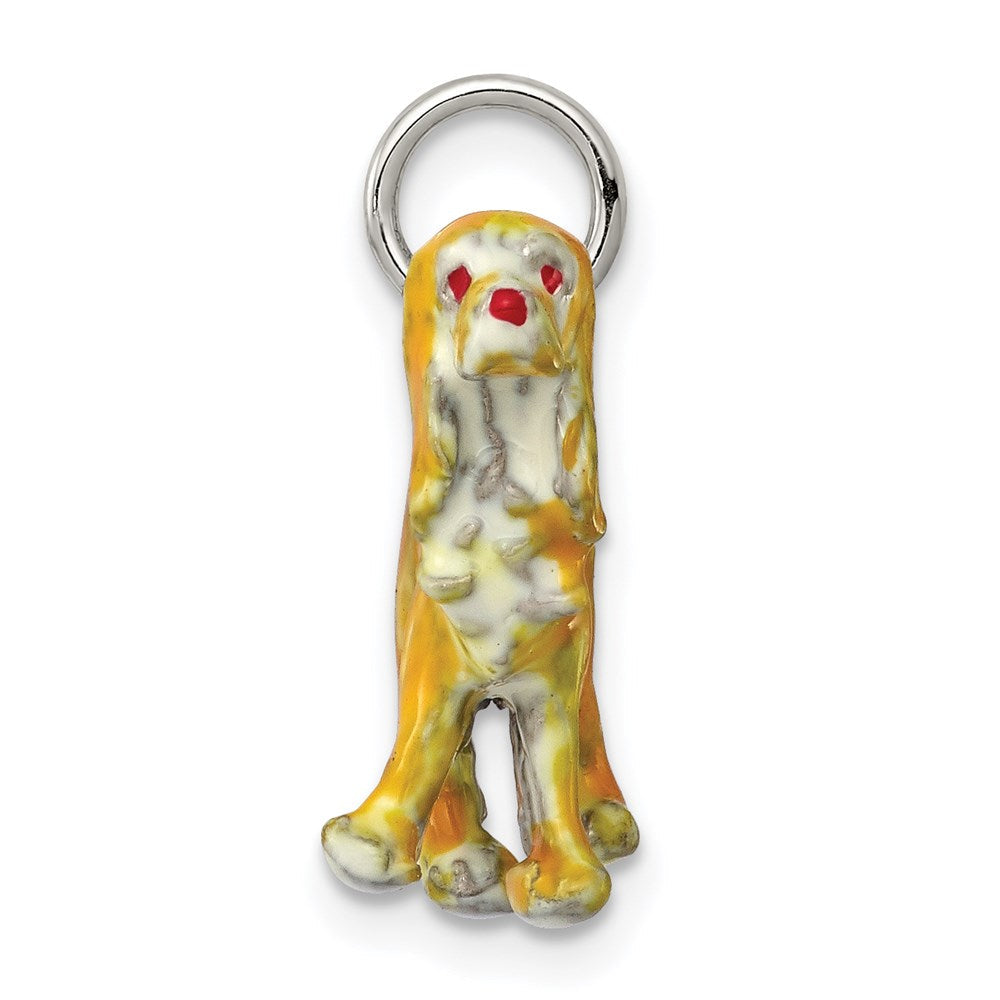 Sterlingsilber Emailliert Klein Cocker Spaniel Charm