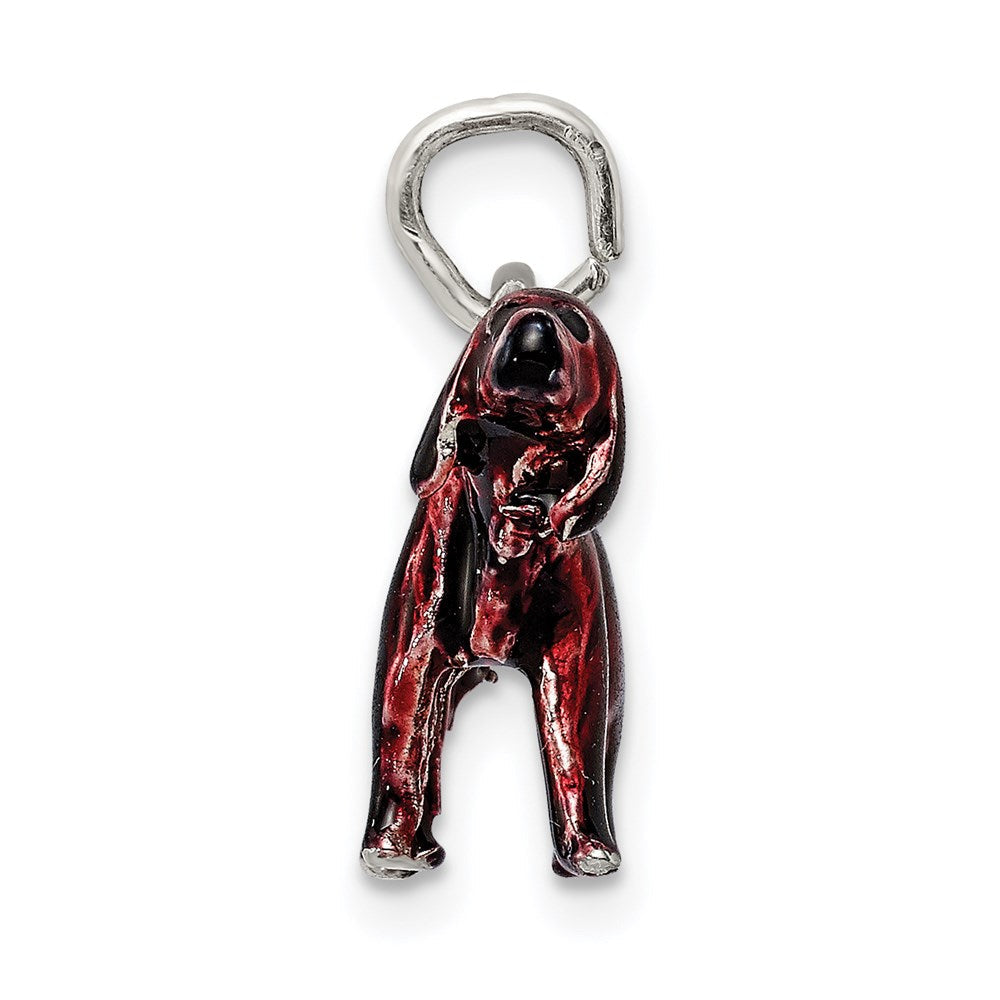 Sterlingsilber Emailliert Klein Irish Setter Charm