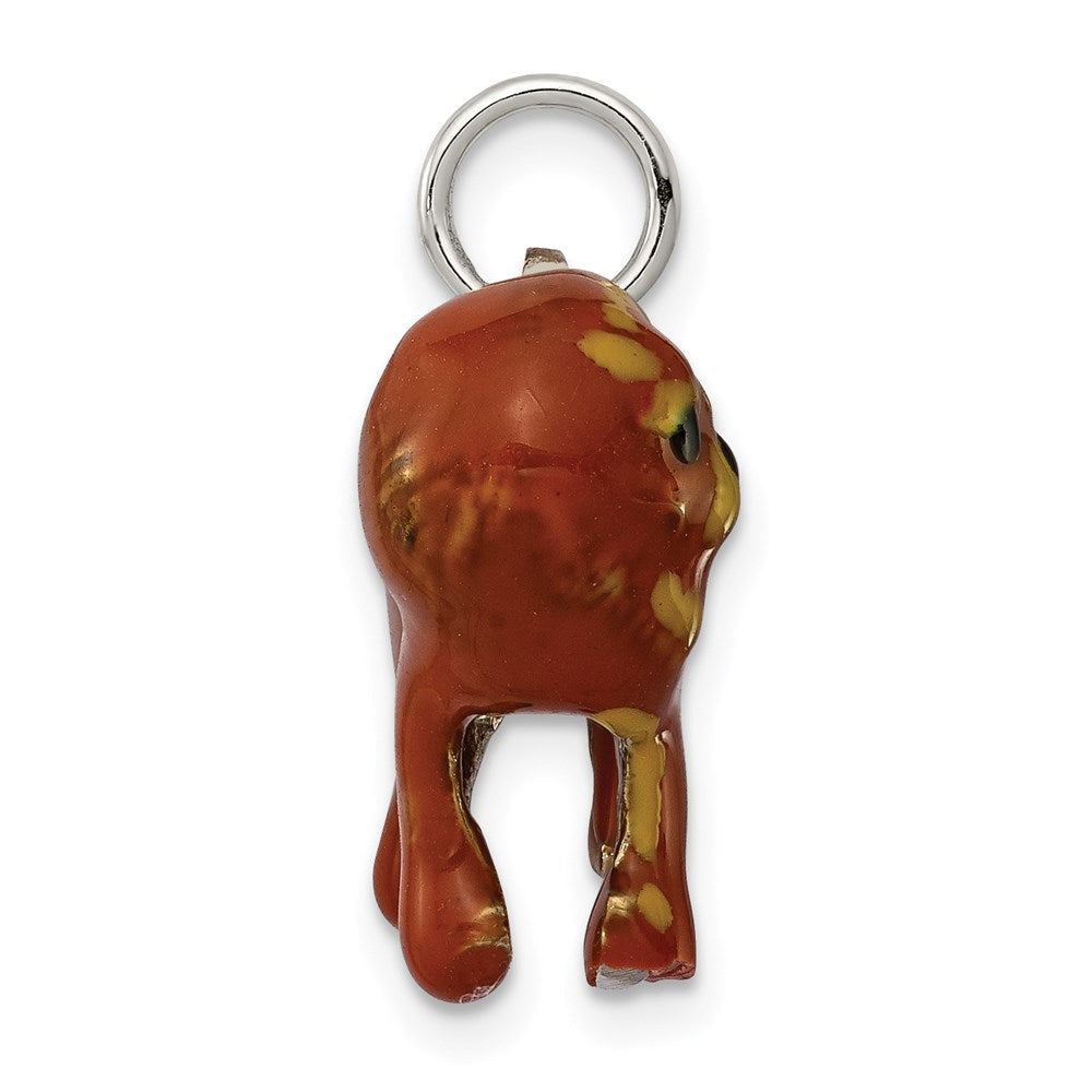 Sterlingsilber Emailliert Chow Hund Charm