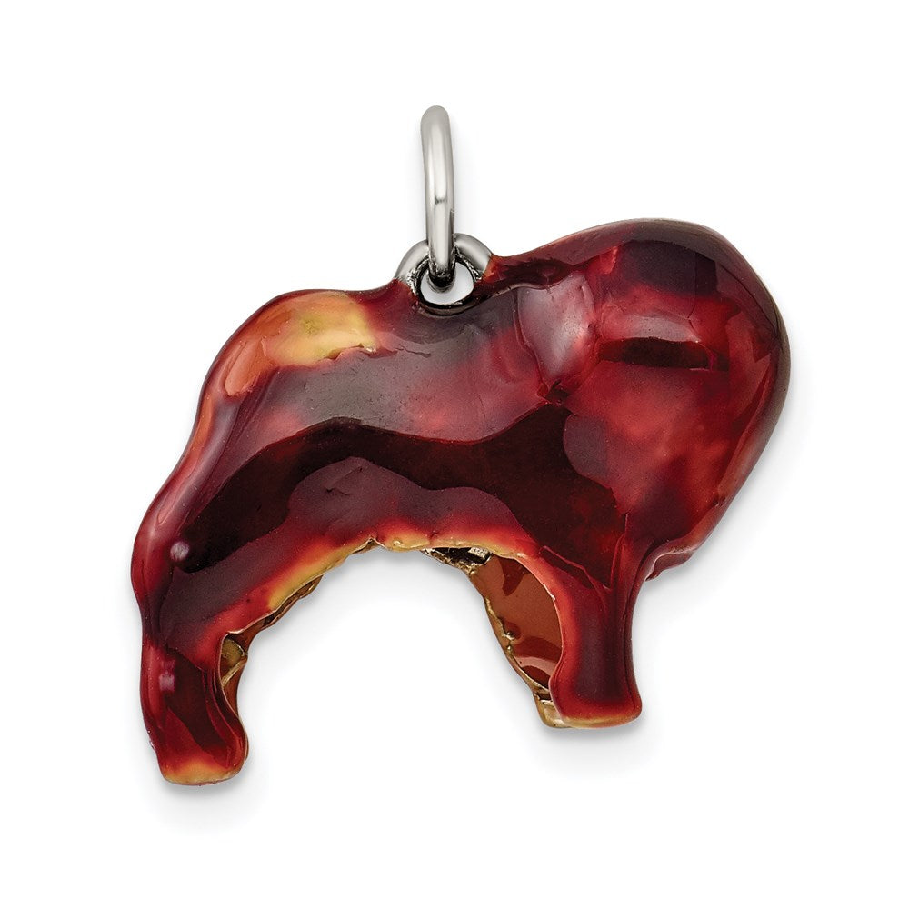 Sterlingsilber Emailliert Chow Hund Charm