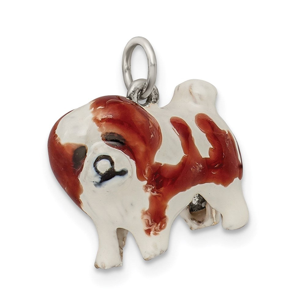 Sterlingsilber Emailliert Coton De Tulear Charm