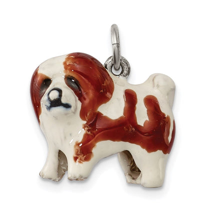 Sterlingsilber Emailliert Coton De Tulear Charm