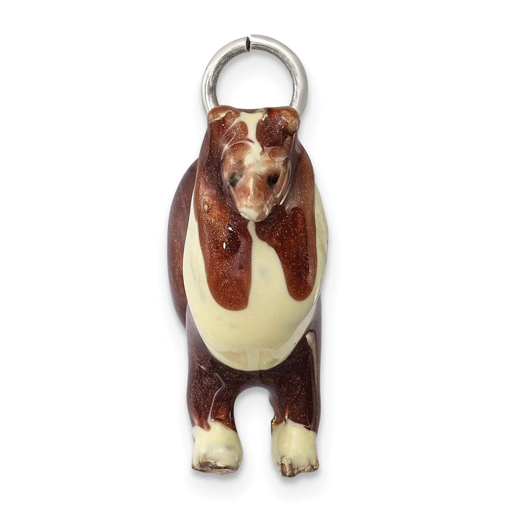 Sterlingsilber Emailliert Collie Charm