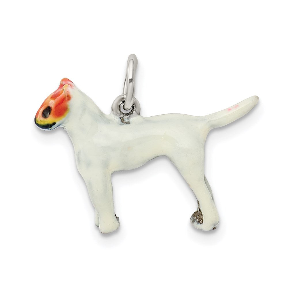 Sterlingsilber Emailliert Jack Russell Charm