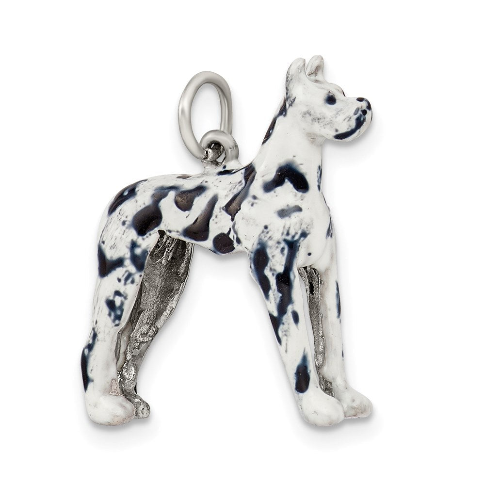 Sterlingsilber Emailliert Great Dane Charm