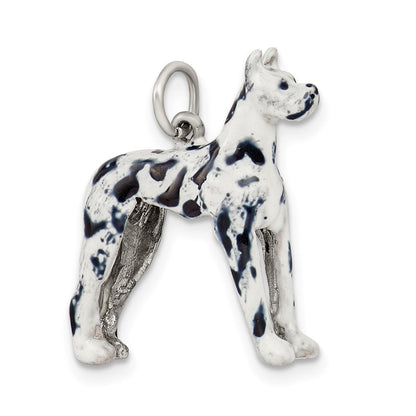 Sterlingsilber Emailliert Great Dane Charm