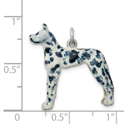 Sterlingsilber Emailliert Great Dane Charm