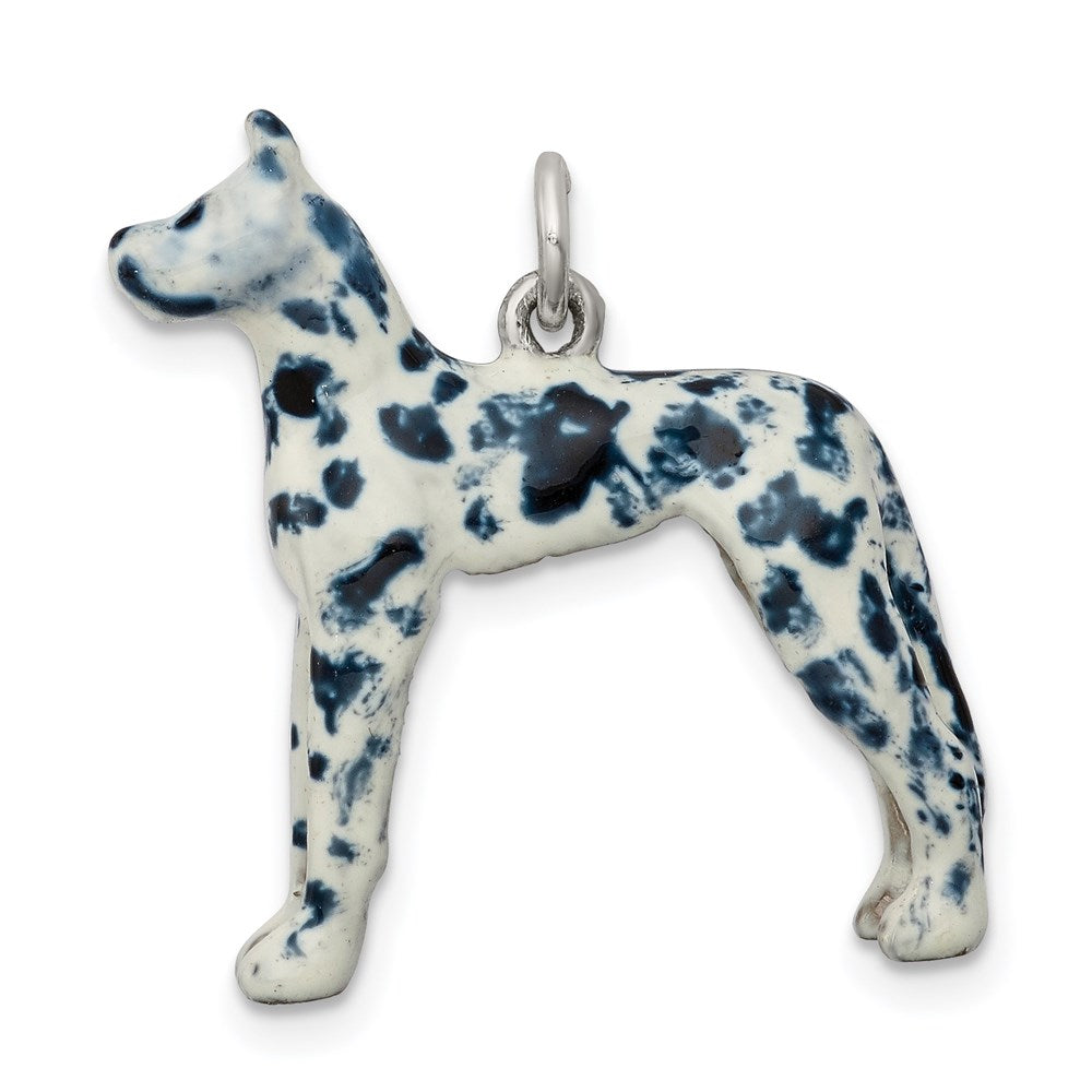 Sterlingsilber Emailliert Great Dane Charm