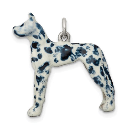 Sterlingsilber Emailliert Great Dane Charm
