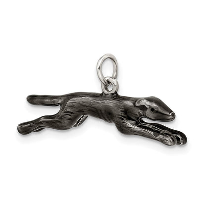 Sterlingsilber Emailliert Greyhound Hund Charm