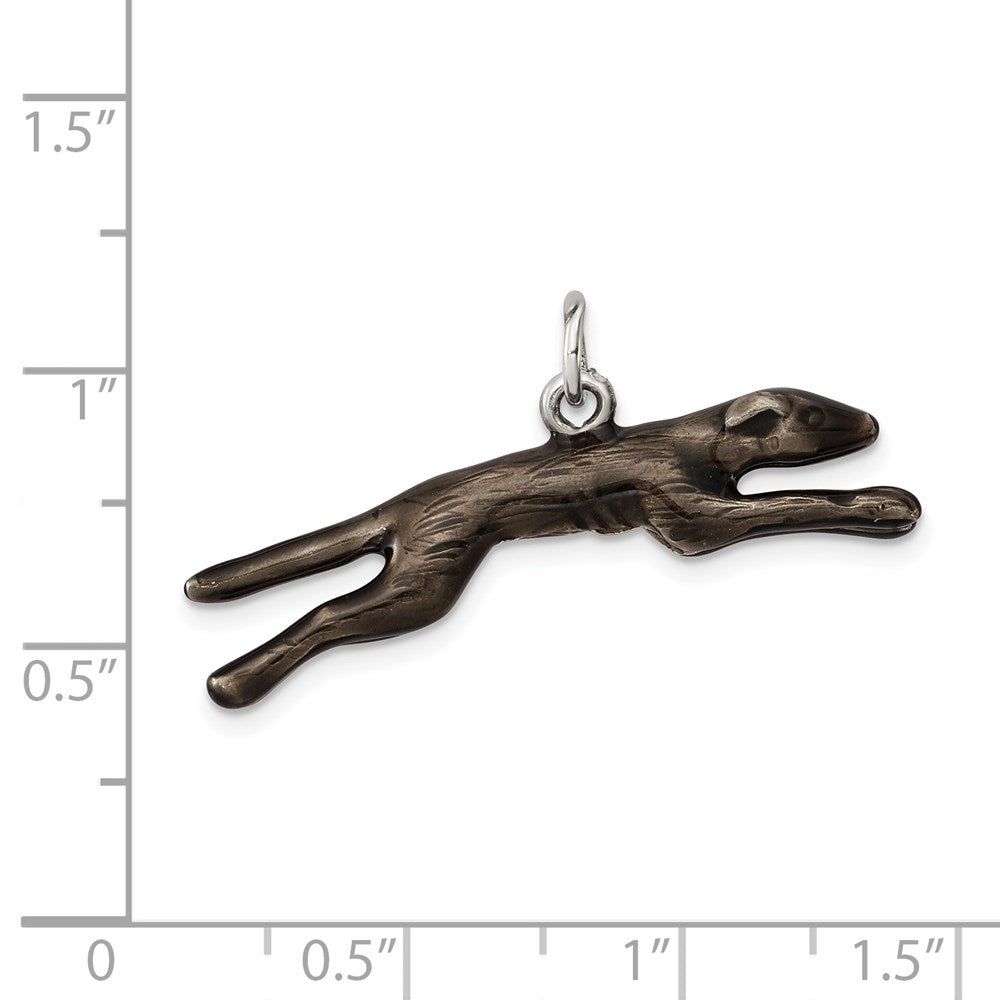 Sterlingsilber Emailliert Greyhound Hund Charm