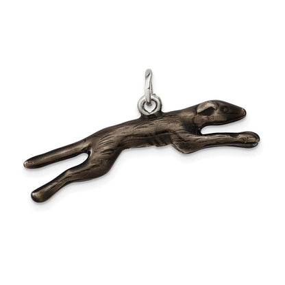 Sterlingsilber Emailliert Greyhound Hund Charm