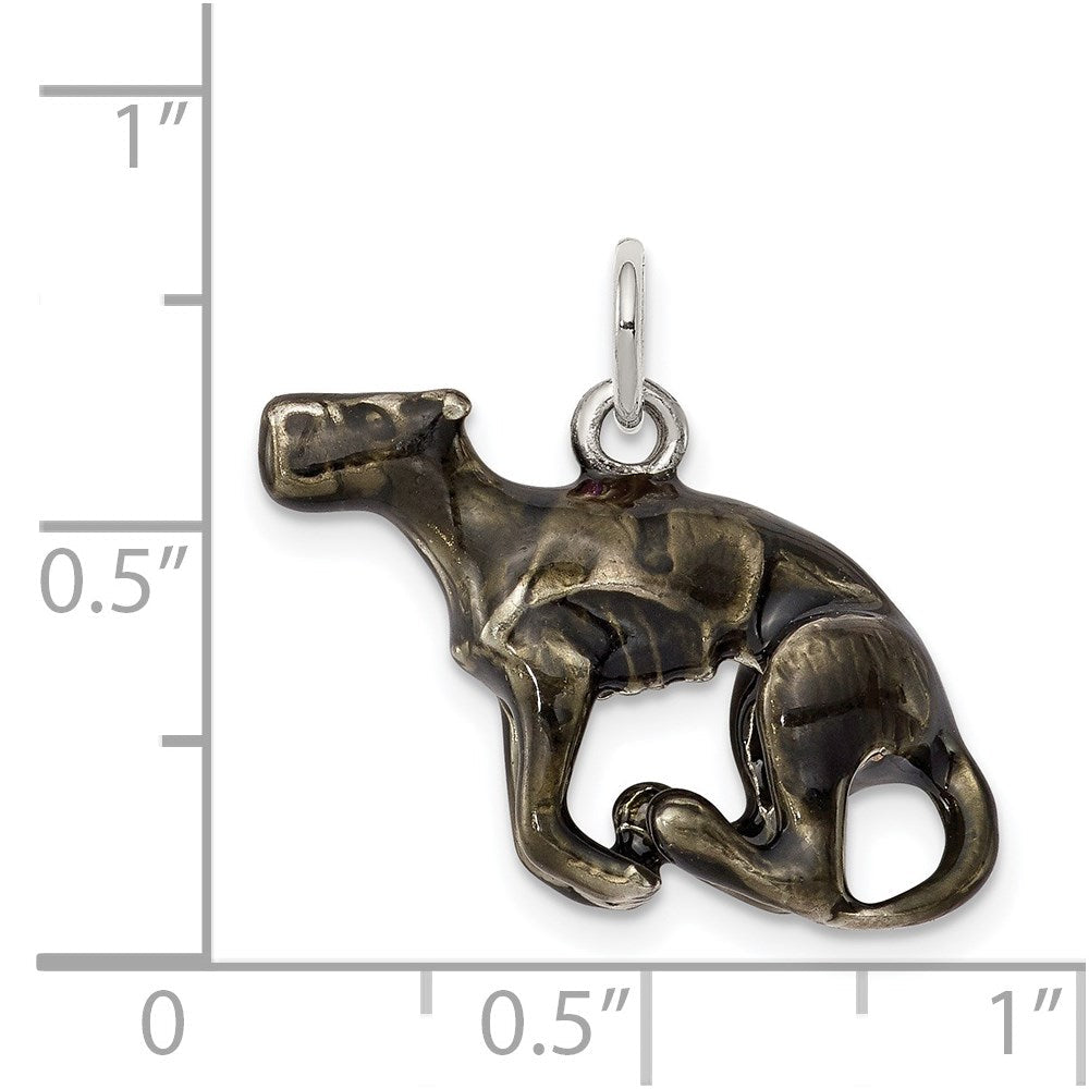 Sterlingsilber Emaille Mittel Greyhound Charm