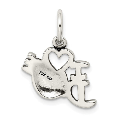 Sterlingsilber Antikisiert I Liebe Tanz Charm