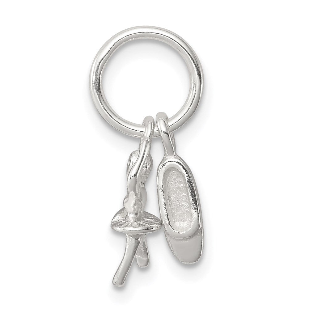 Sterlingsilber Ballerina & Schuh Charm