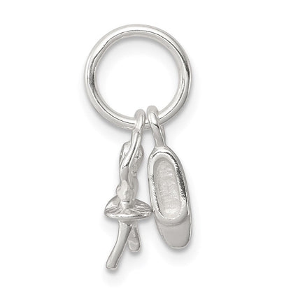 Sterlingsilber Ballerina & Schuh Charm