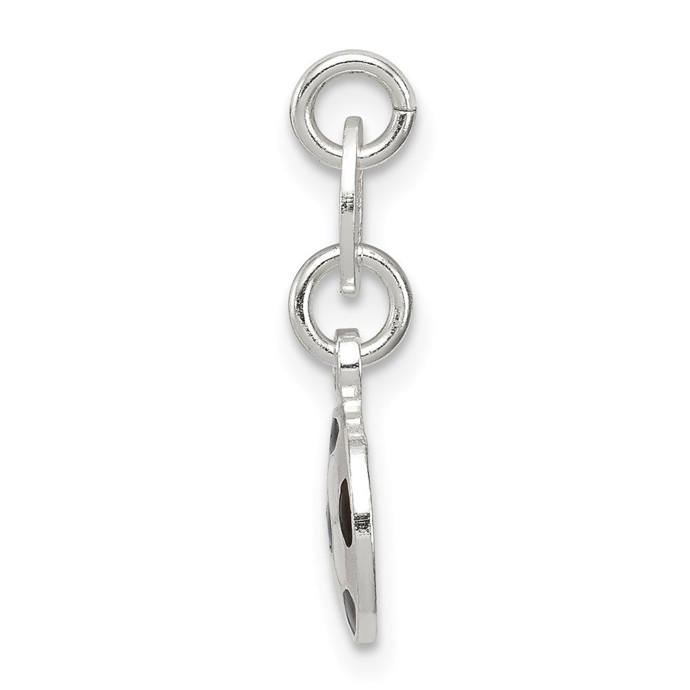 Sterlingsilber Emailliert Fußball Kugel Charm