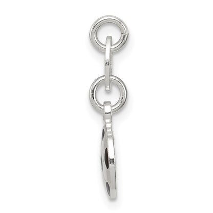 Sterlingsilber Emailliert Fußball Kugel Charm