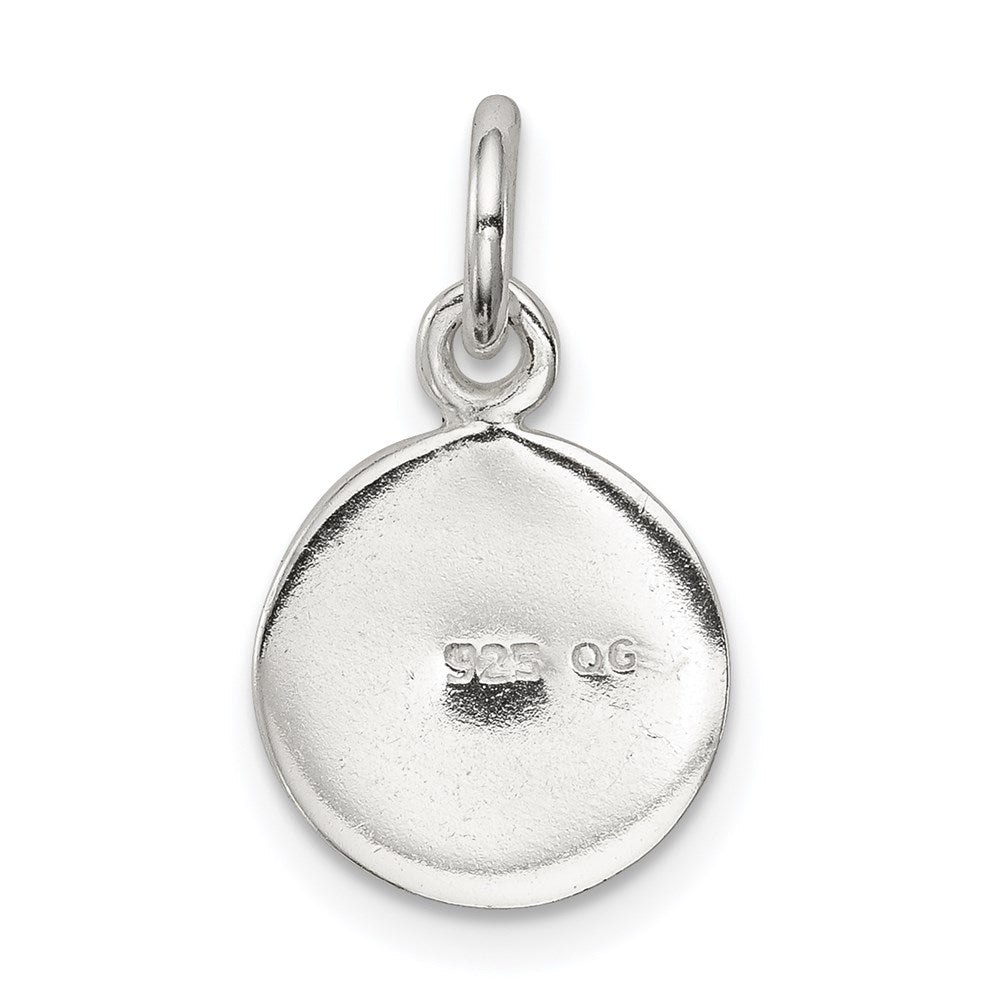 Sterlingsilber Emailliert Fußball Kugel Charm