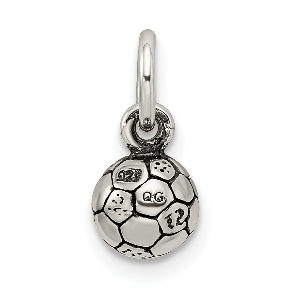 Sterlingsilber Antikisiert Fußball Kugel Char