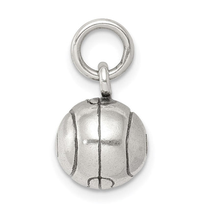 Sterlingsilber 3d Antikisiert Tennis Kugel Charm