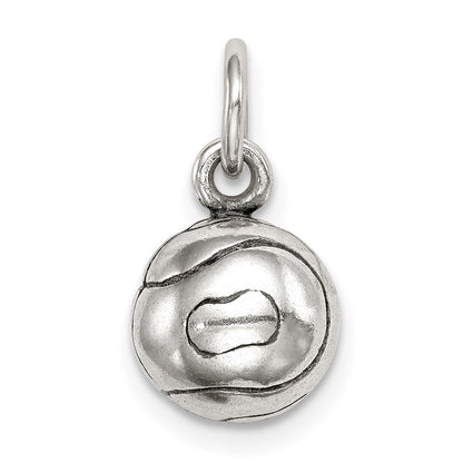 Sterlingsilber 3d Antikisiert Tennis Kugel Charm