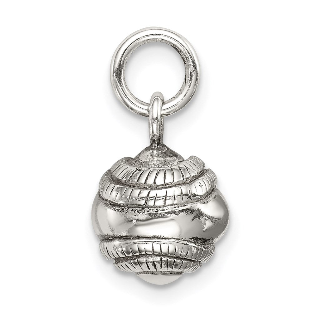 Sterlingsilber 3d Antikisiert Baseball Charm