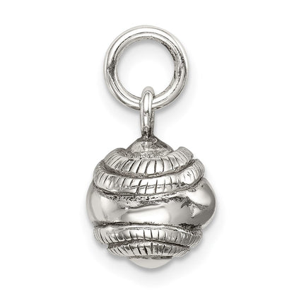 Sterlingsilber 3d Antikisiert Baseball Charm